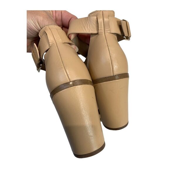 topshop Chunky Heel Tan Shoe - Picture 6 of 7